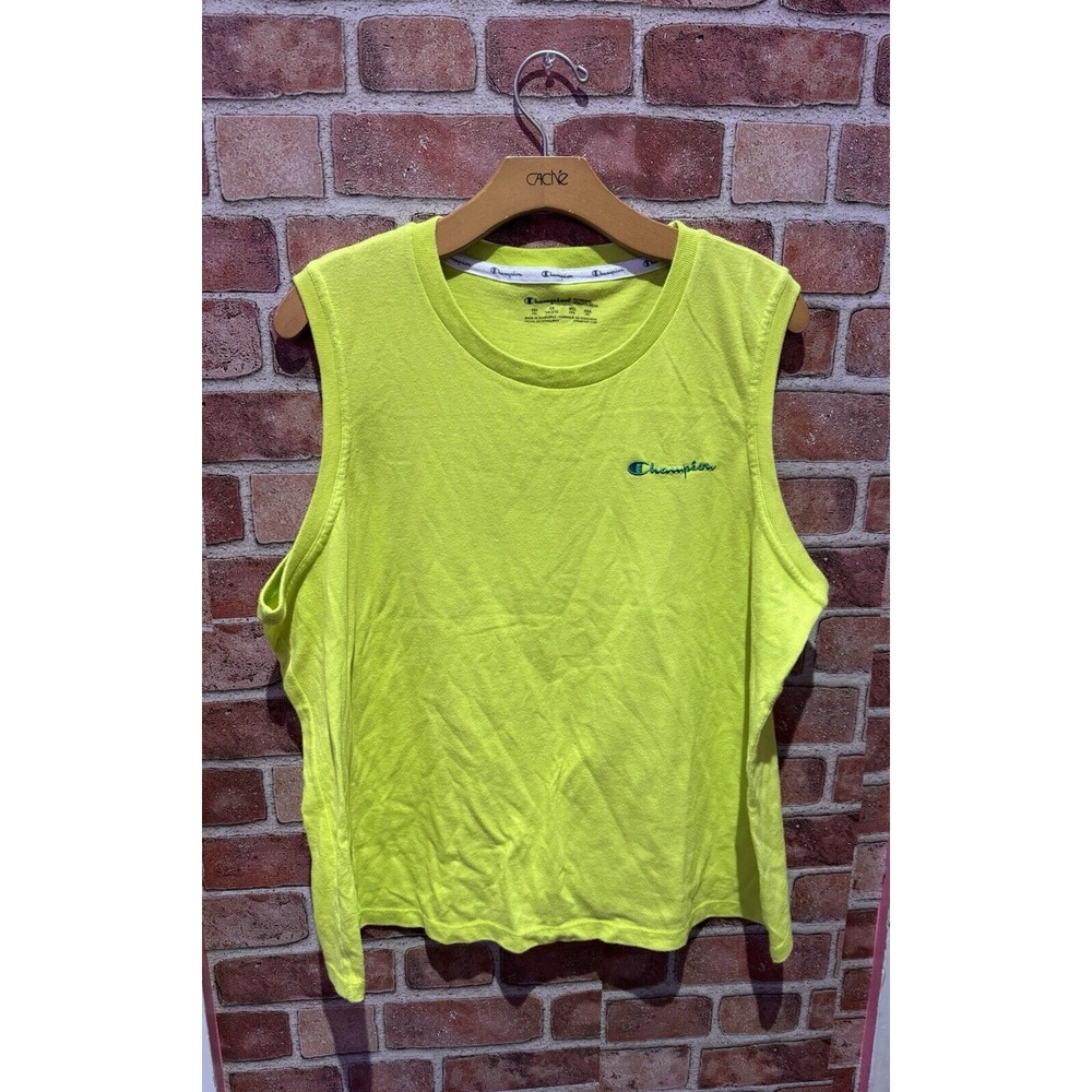 Champion Men's Vintage 90s Retro Muscle T-Shirt Athletic Script Logo Size 2XL